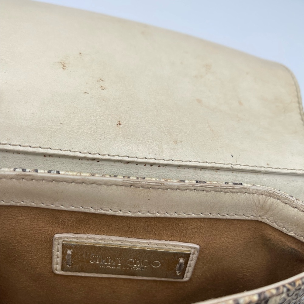 Authentic Jimmy Choo Python Embossed Leather Cros… - image 8